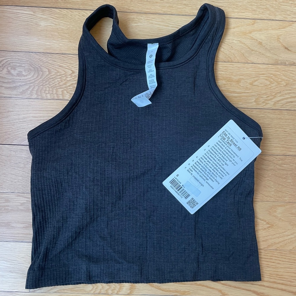 NWT - Lululemon Ebb to Street Cropped Racerback tank - size 6 - Picture 4 of 4